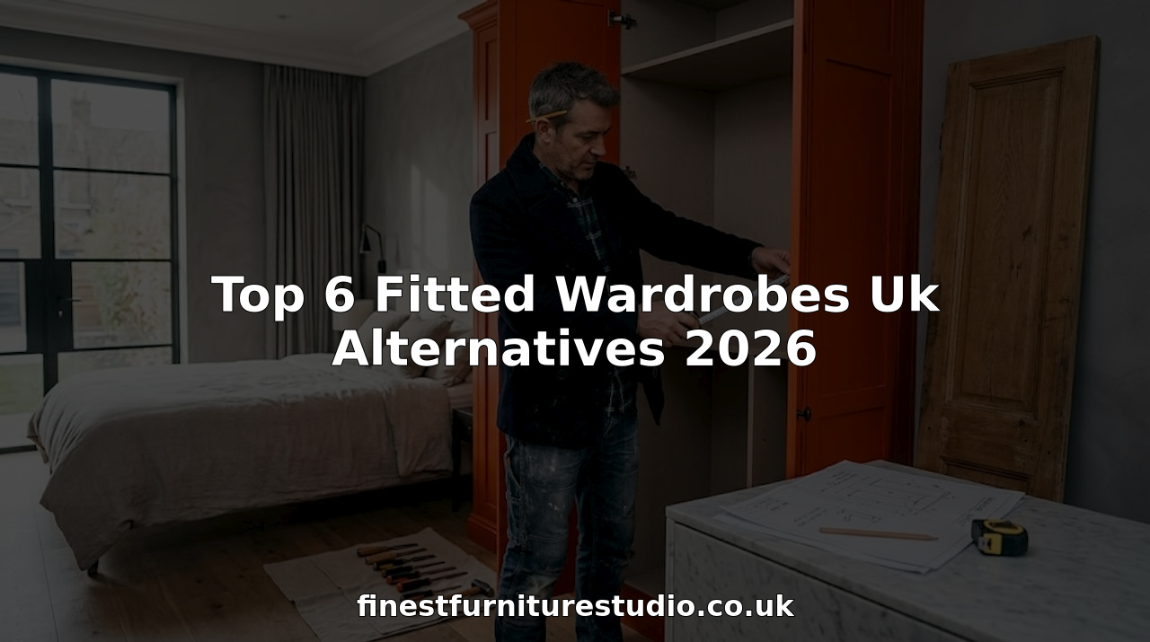 Joiner measuring wardrobe in UK bedroom