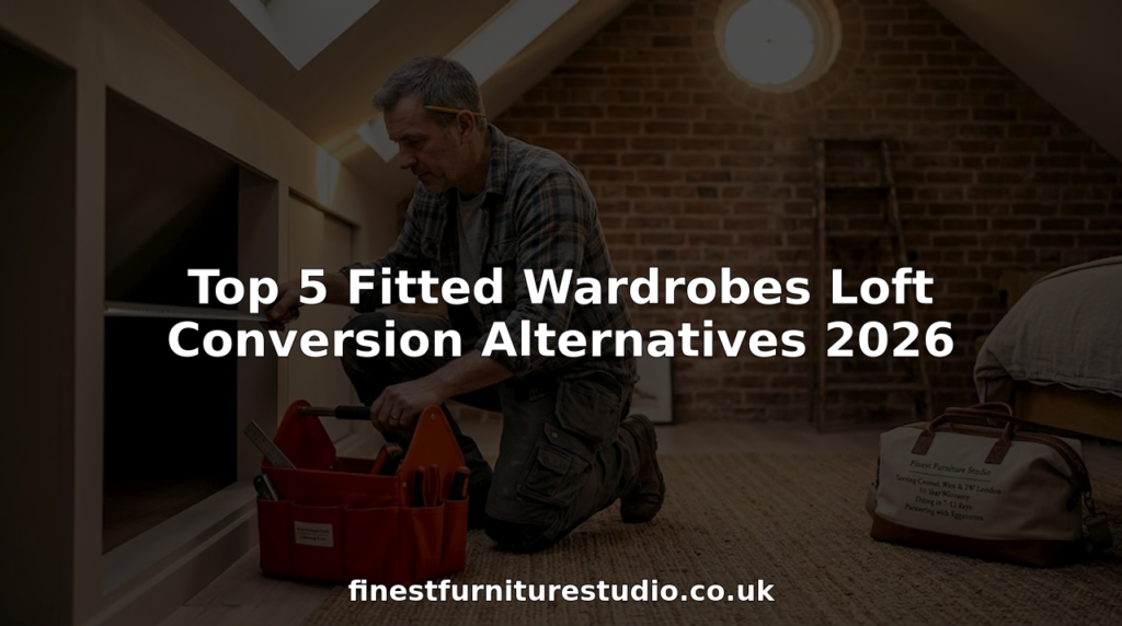 Joiner measuring loft space for wardrobe fitting