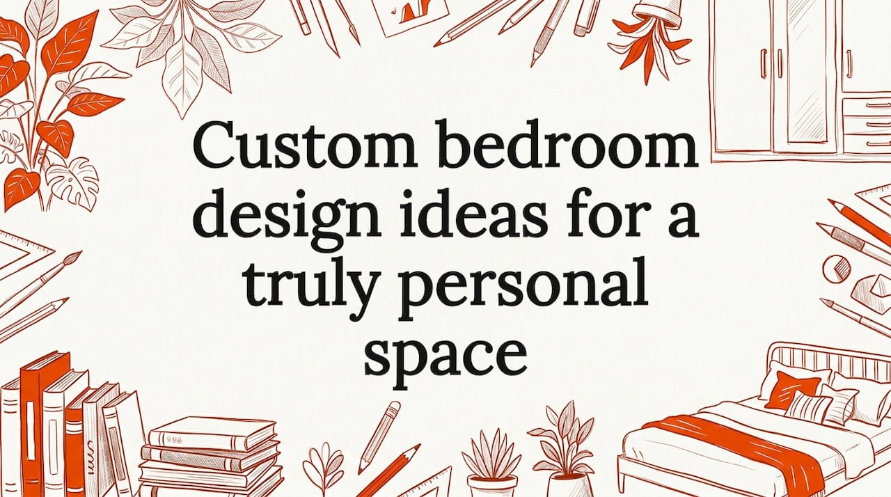 Hand-drawn custom bedroom themed title card