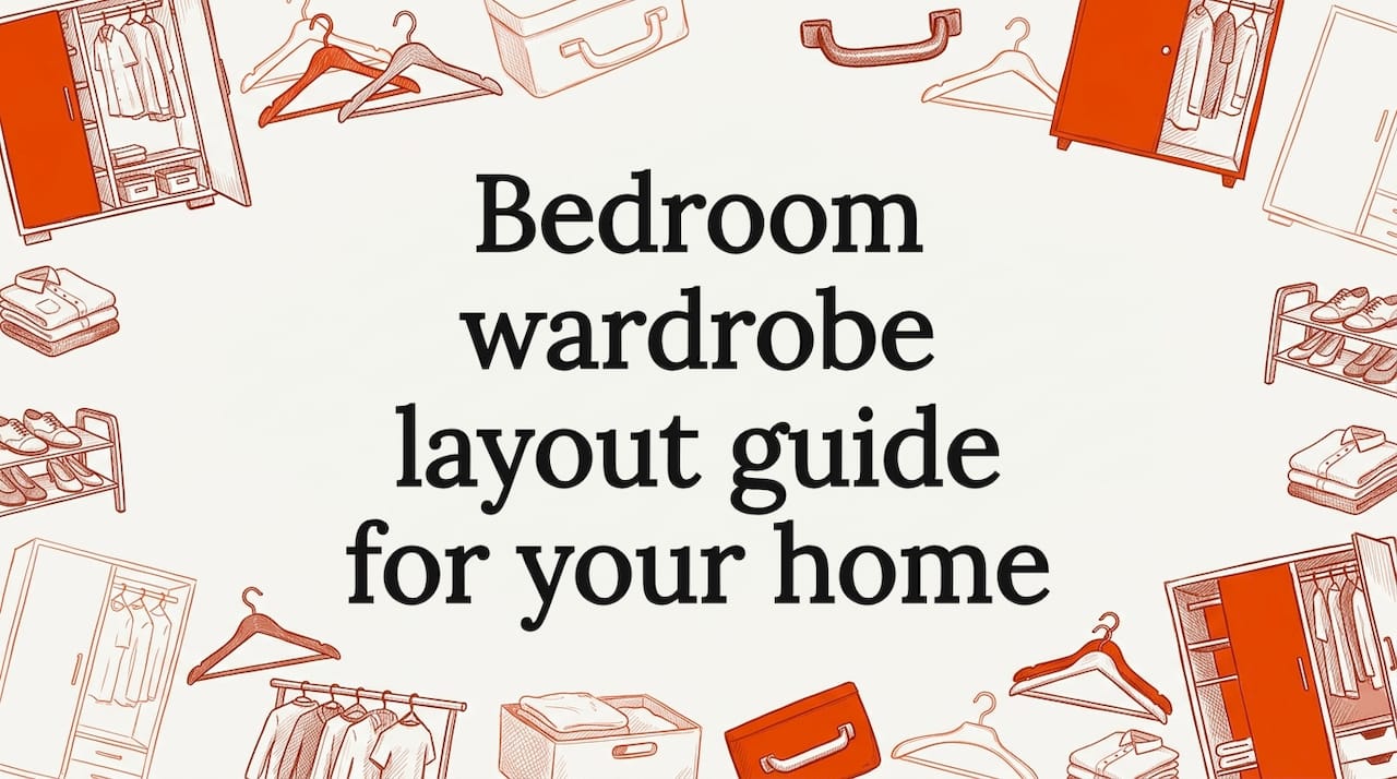 Hand-drawn wardrobe-themed title card illustration