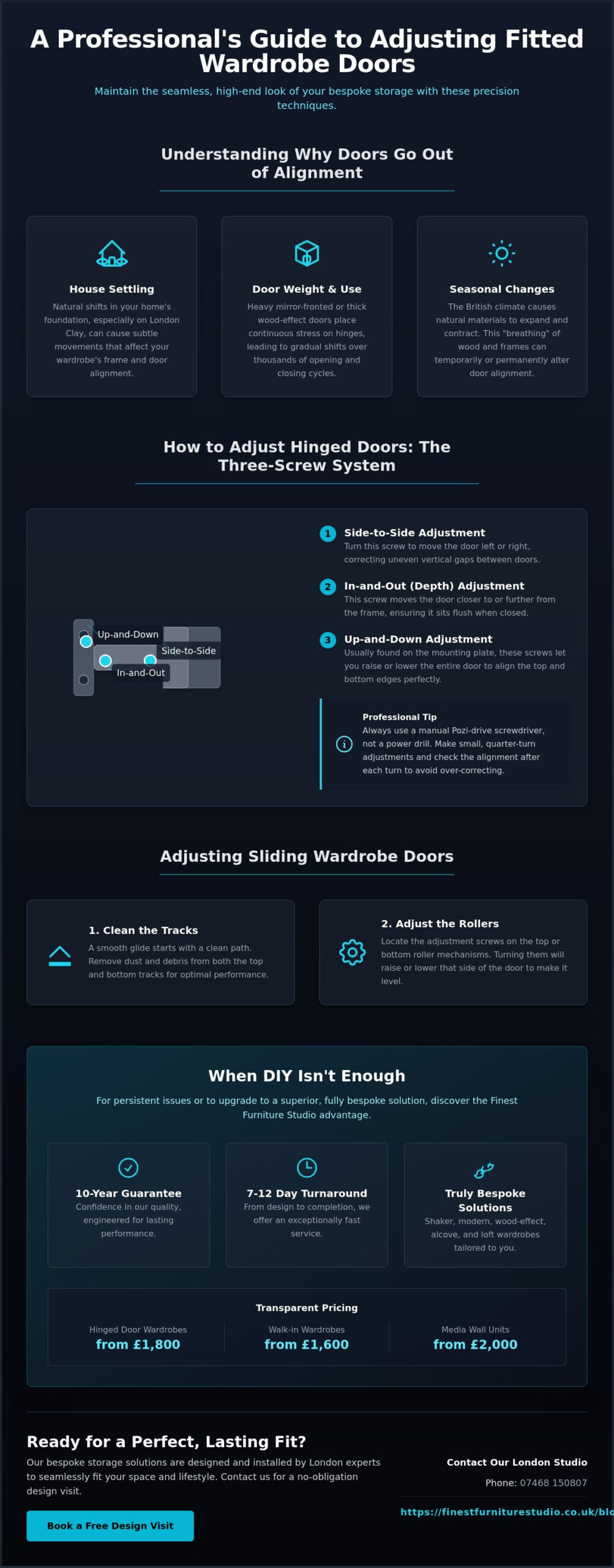 How to Adjust Fitted Wardrobe Doors: A Professional Maintenance Guide
