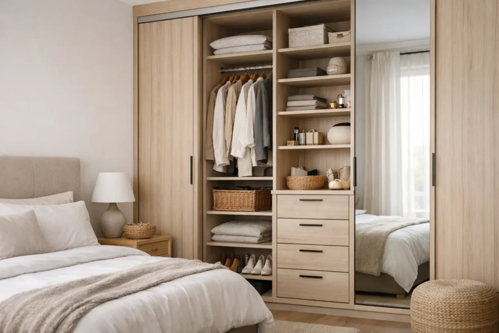 Small Bedroom Wardrobe Makeover Example