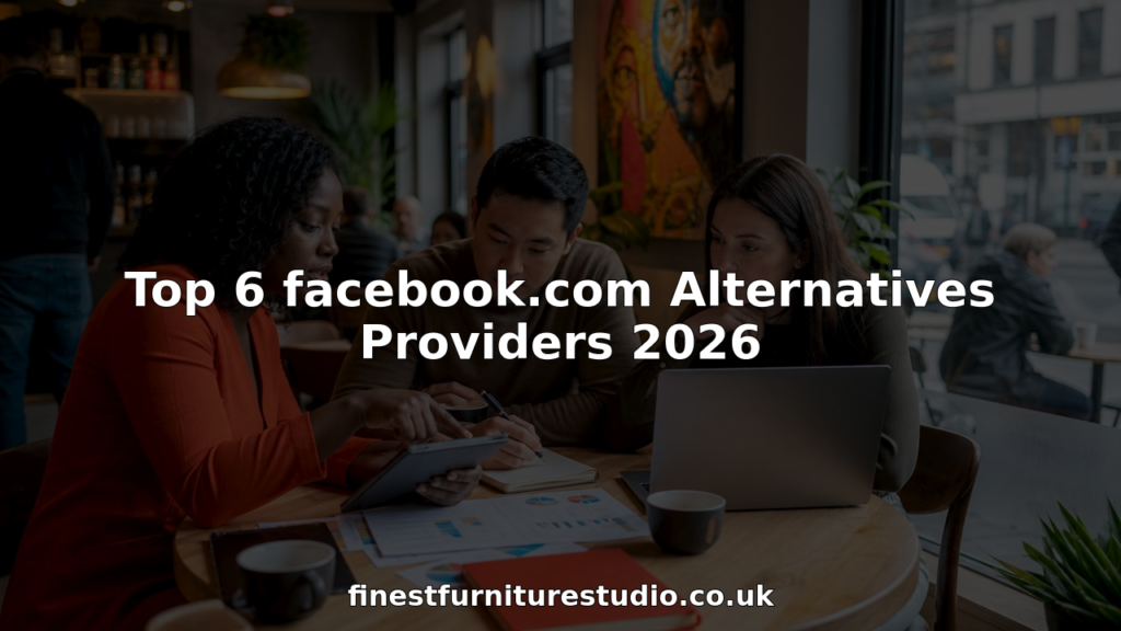 Team researching facebook alternatives in office