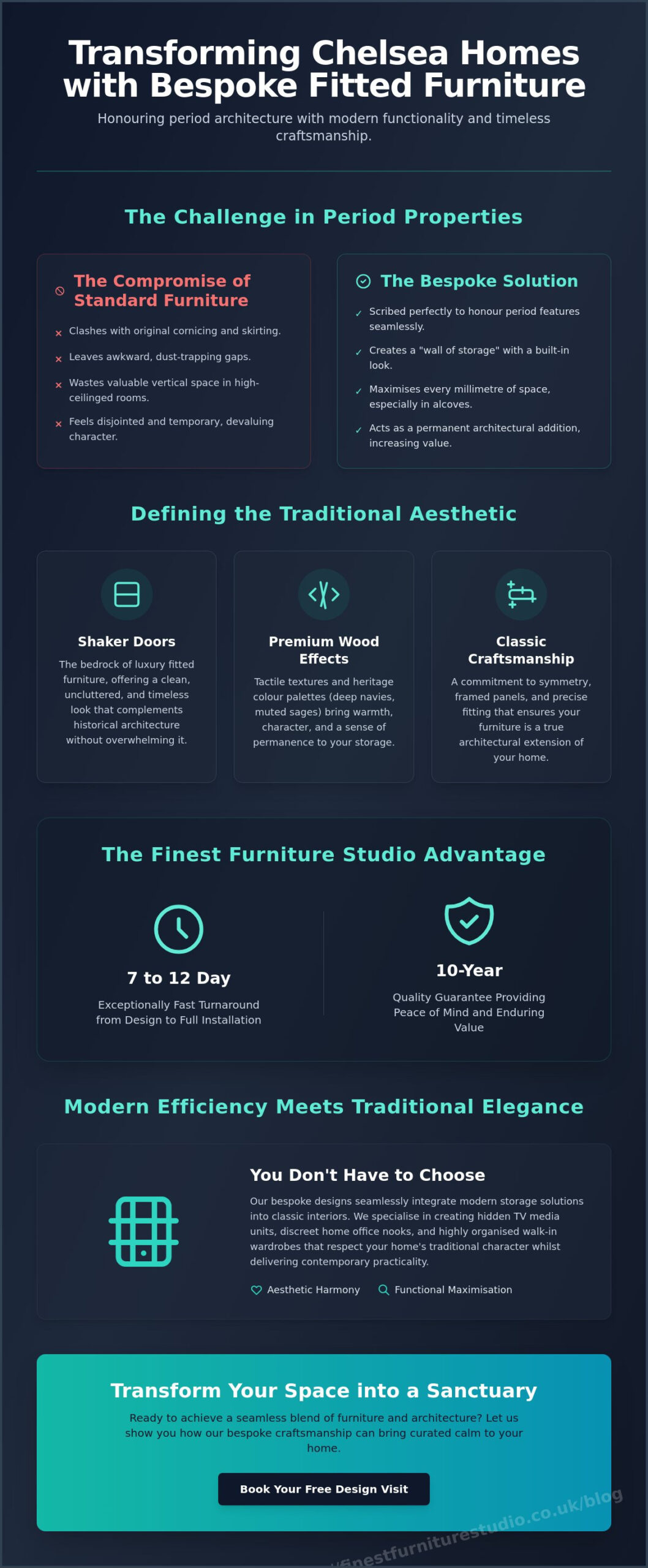 Traditional Style Fitted Furniture in Chelsea: The 2026 Bespoke Guide