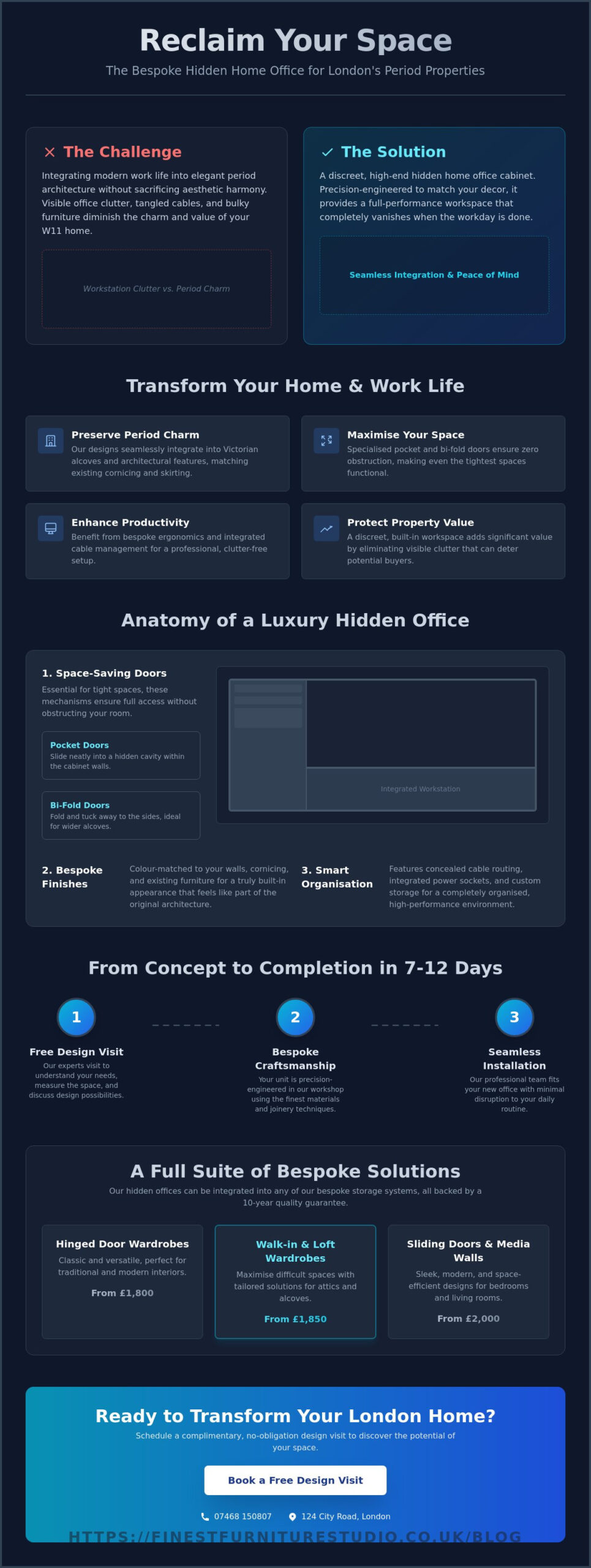 Bespoke Hidden Home Office Cabinets in Notting Hill: The 2026 Design Guide