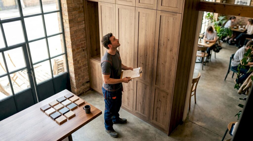 Loft with bespoke fitted wardrobes in London