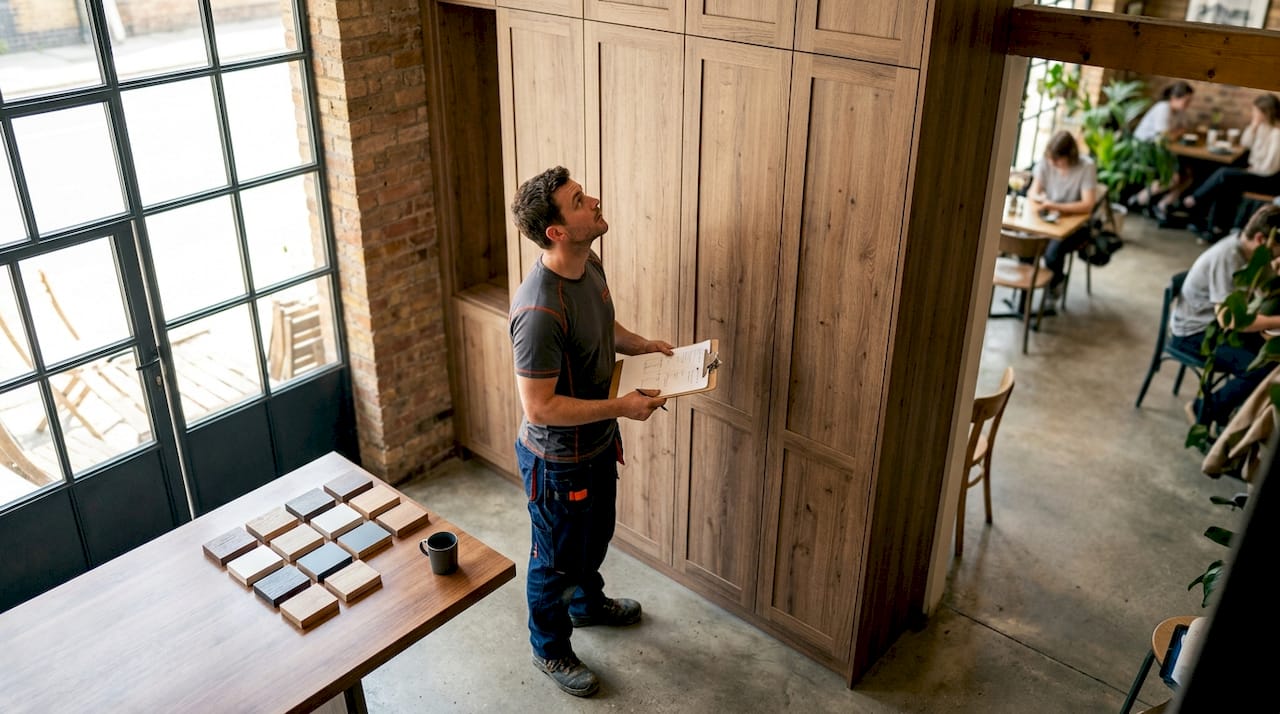 Loft with bespoke fitted wardrobes in London
