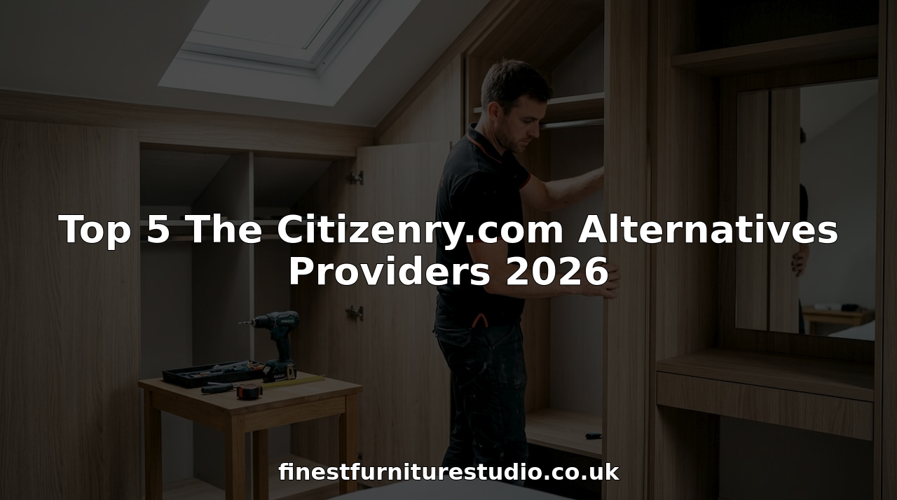 Installer fitting bespoke wooden wardrobe in loft bedroom