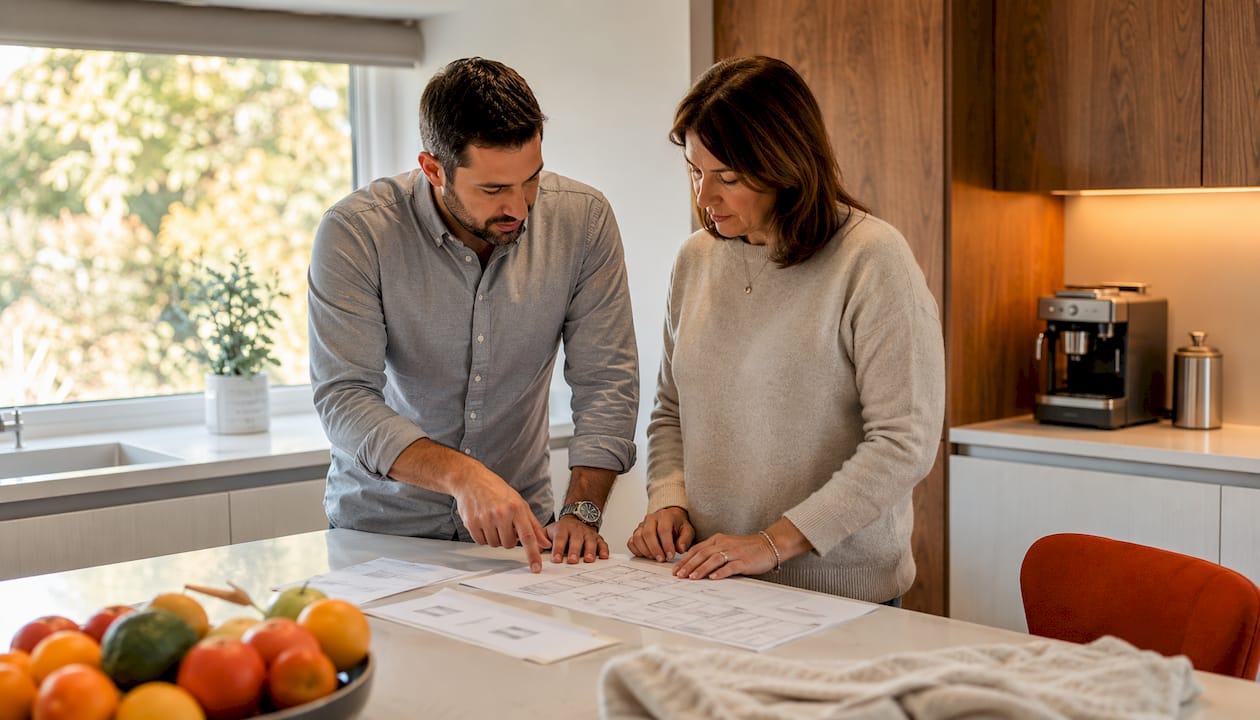 Home consultation with fitted wardrobe installer in London