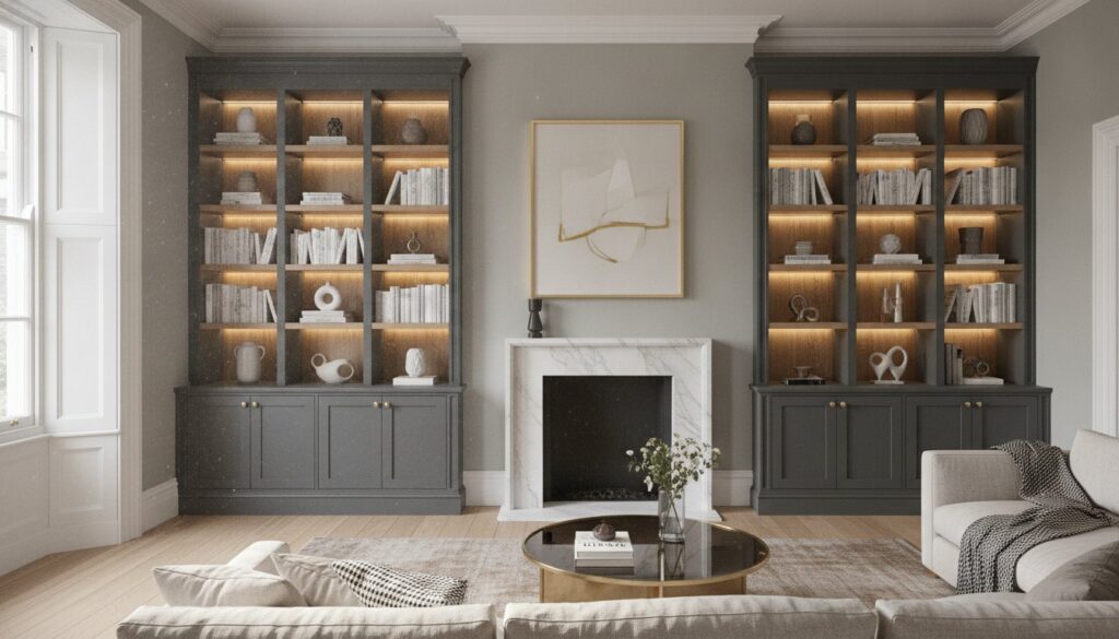 Bespoke Library Shelving Fulham: Luxury Custom Bookcases in 7-12 Days