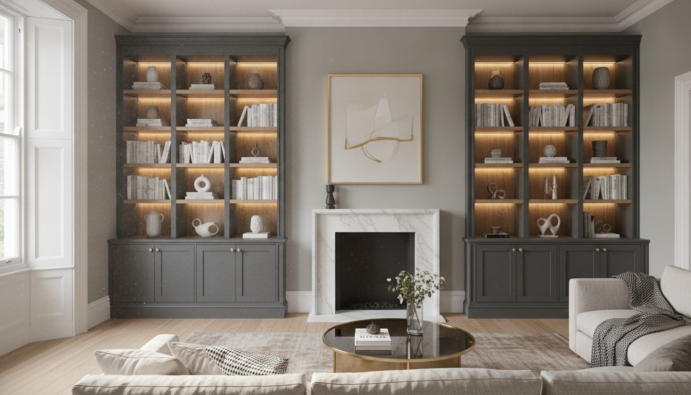 Bespoke Library Shelving Fulham: Luxury Custom Bookcases in 7-12 Days