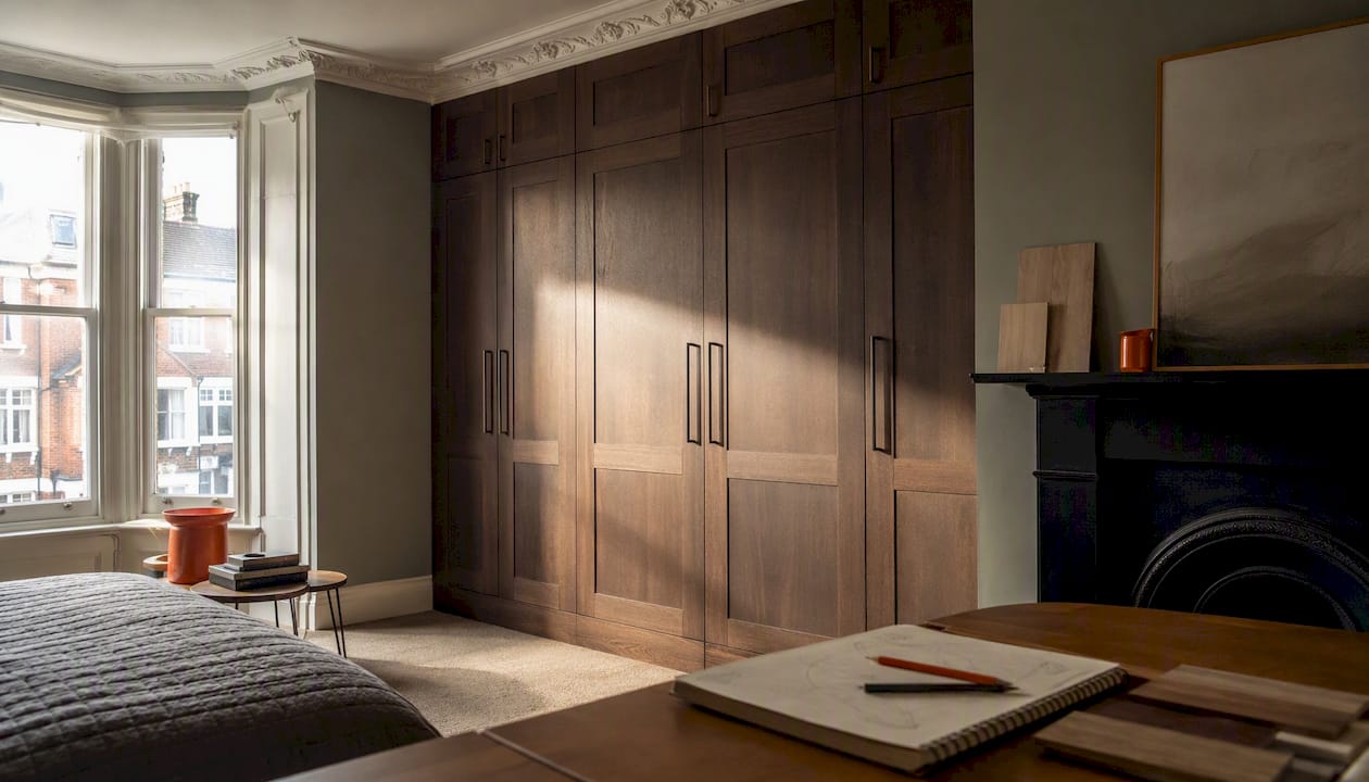 Bespoke fitted wardrobes in London period home