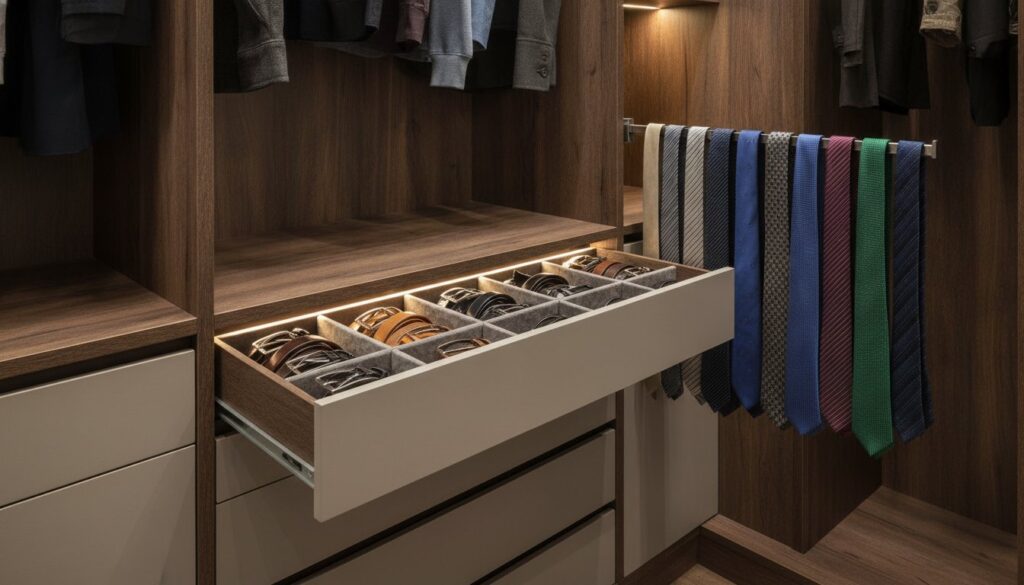 Custom Tie and Belt Storage: Bespoke Accessory Organisation for 2026