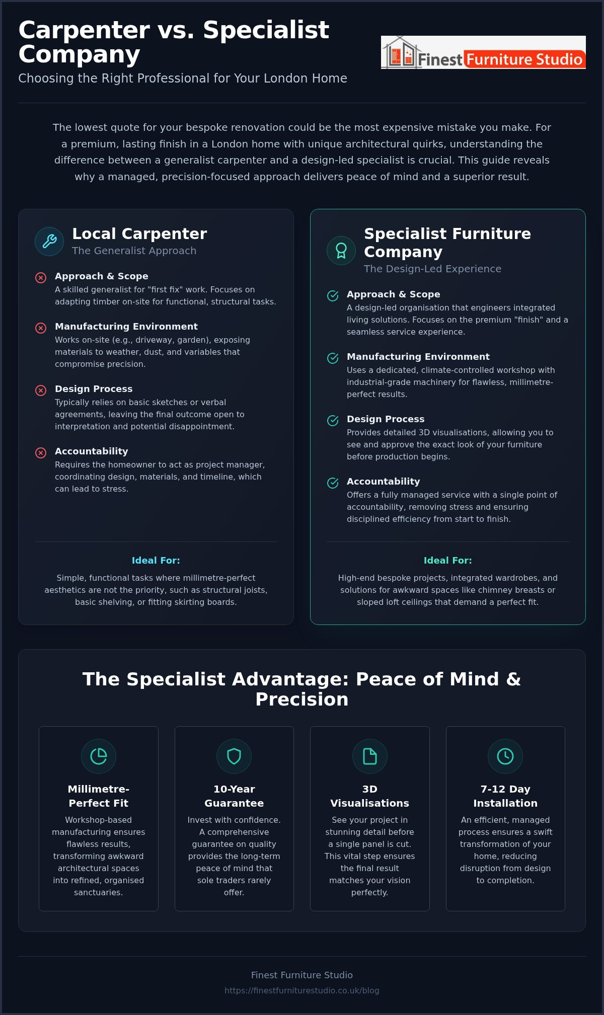 Hiring a Carpenter vs a Specialist Company: Which is Best for Your London Home in 2026?