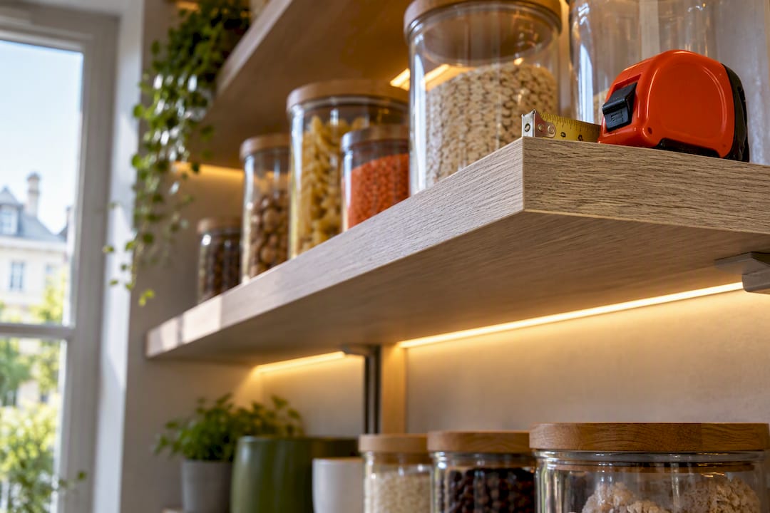 18mm pantry shelf edge in London home